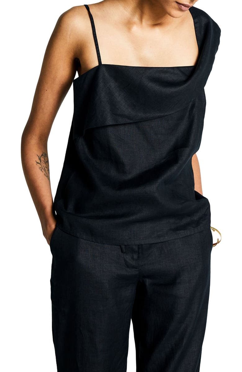 Reistor Women's Wandering Wave Sleeveless Top - White - Small, Alternate, color, Black