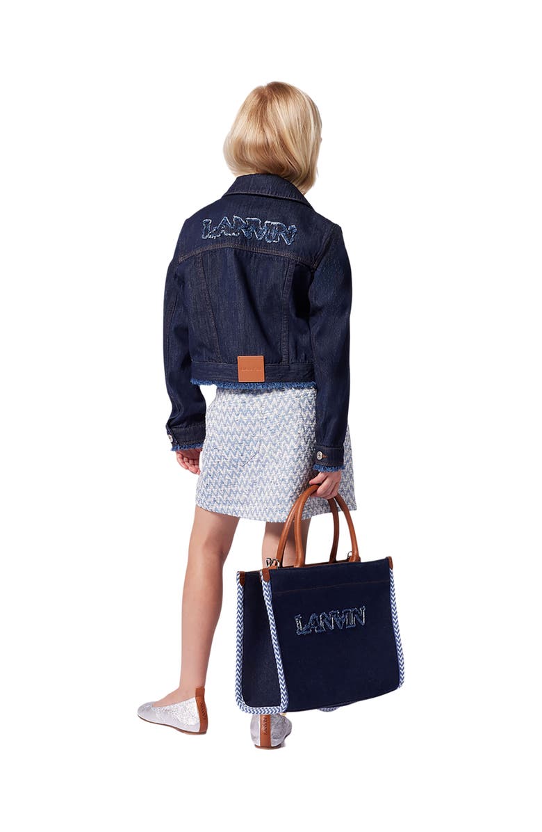 Lanvin KIDS SHORT DENIM JACKET, Alternate, color, 