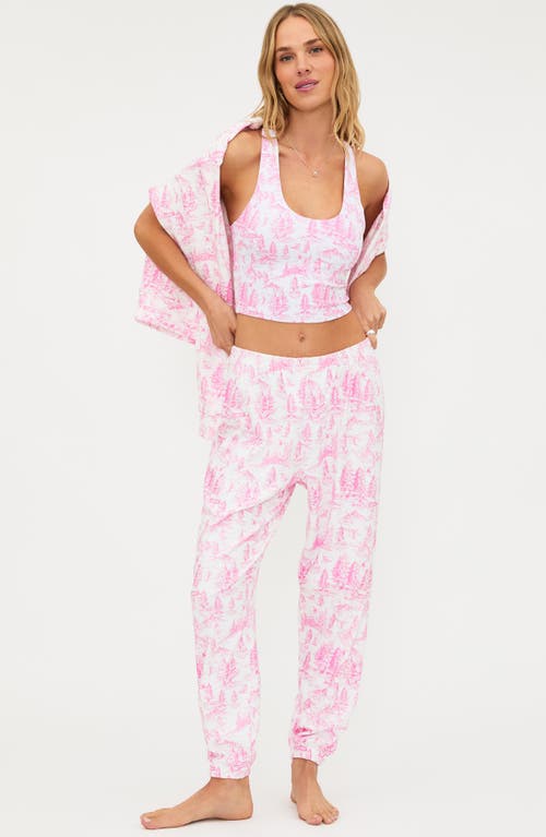 Beach Riot Georgie Print Sweatpants In Pink