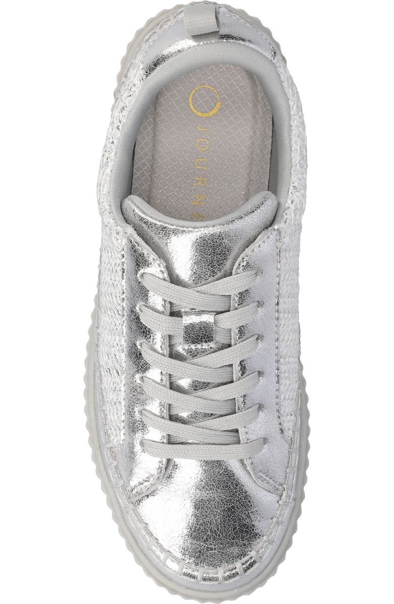 Journee Collection Pazey Platform Sneaker, Alternate, color, Silver