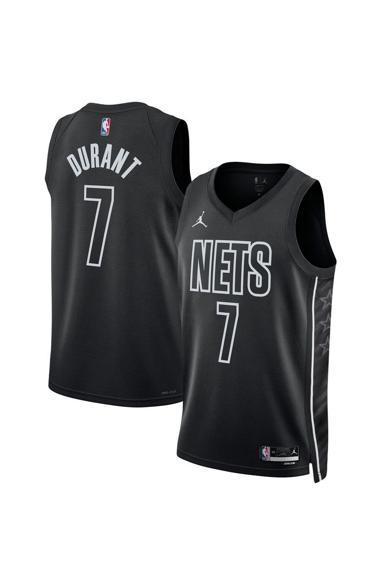 Jordan Brand Unisex Jordan Brand Kevin Durant Black Brooklyn Nets Swingman Jersey - Statement Edition, Main, color, 
