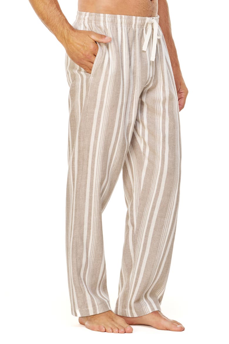 Summer Woven Lounge Pants, Main, color, MUSHROOM STRIPE