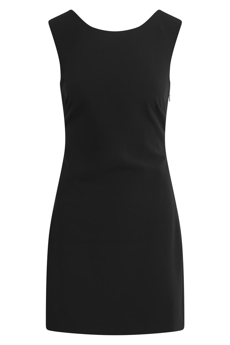 Meet Cute Bow Back Minidress, Alternate, color, BLACK