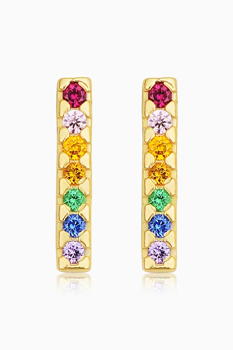 14K Yellow Gold Life of the Party Studs