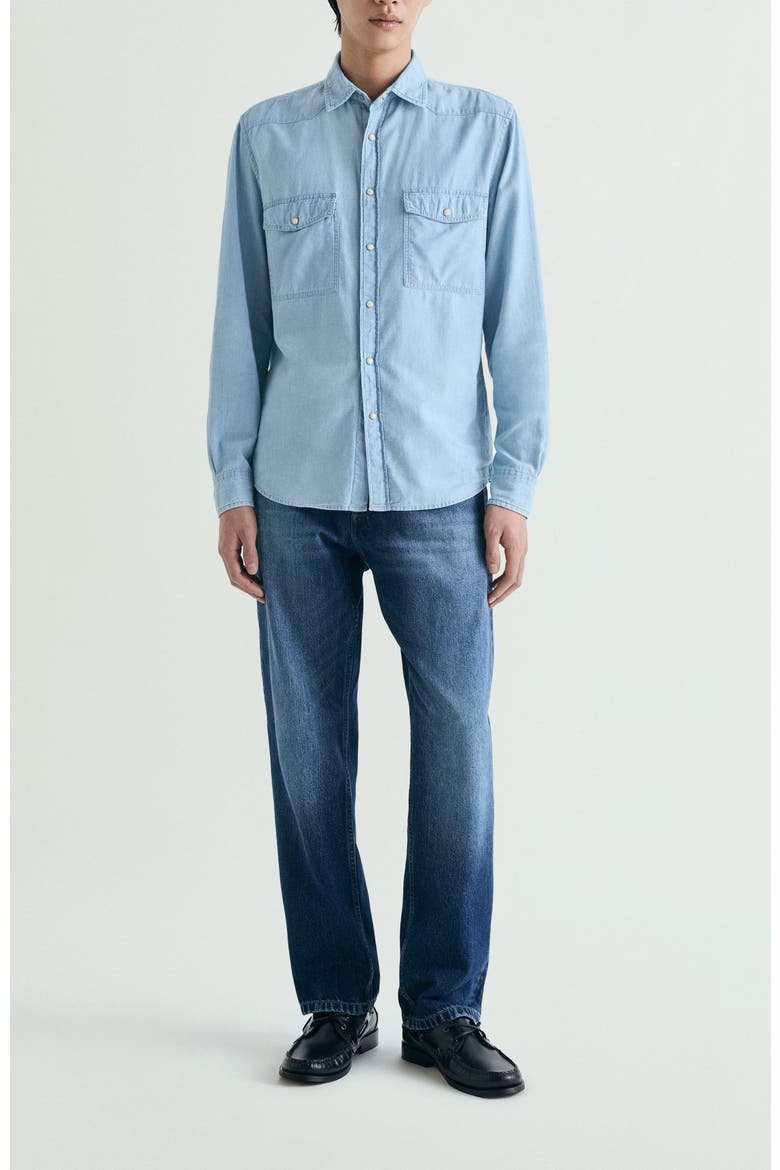 Bodo Denim Shirt, Alternate, color, LightBlue
