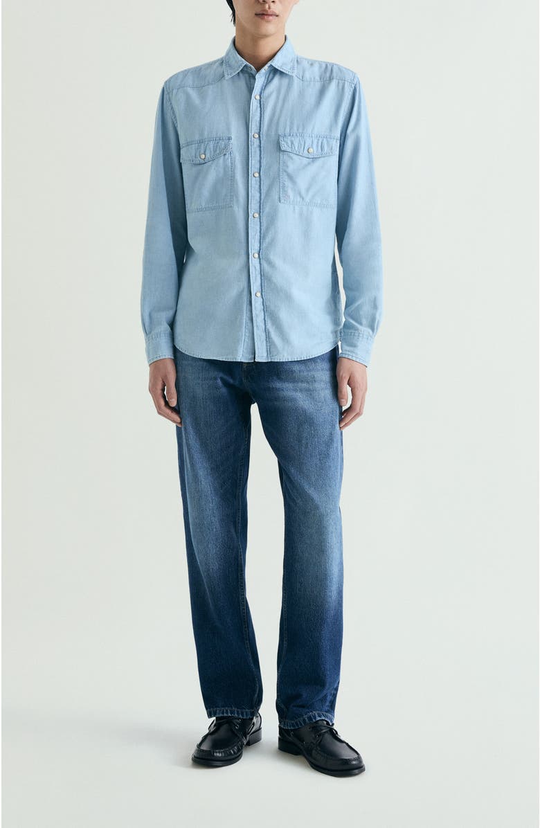 Scalpers Bodo Denim Shirt, Alternate, color, Lightblue