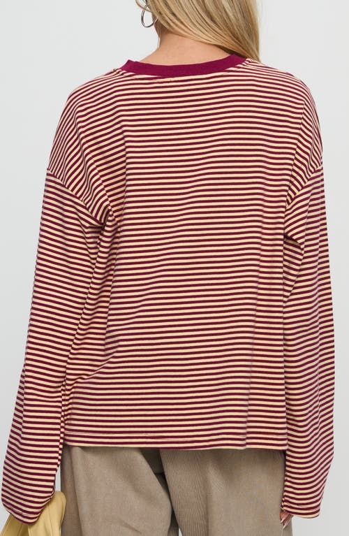 Princess Polly Settle Down Stripe Oversize T-shirt In Multi