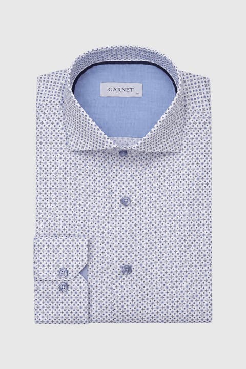 Men's Muliana Regular-fit Print Long-sleeve Button-down Shirt