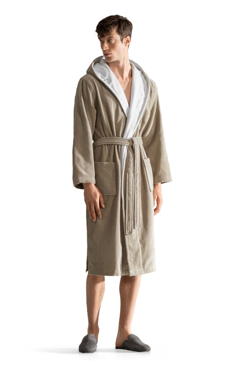 Art Line Men's Bathrobe, Alternate, color, Beige