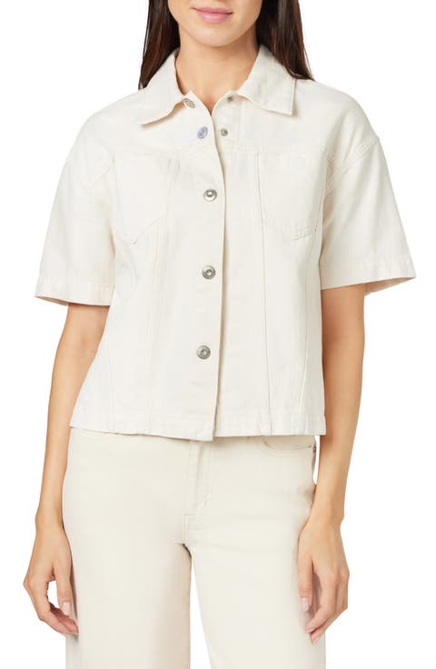 Cotton Crop Shirt Jacket