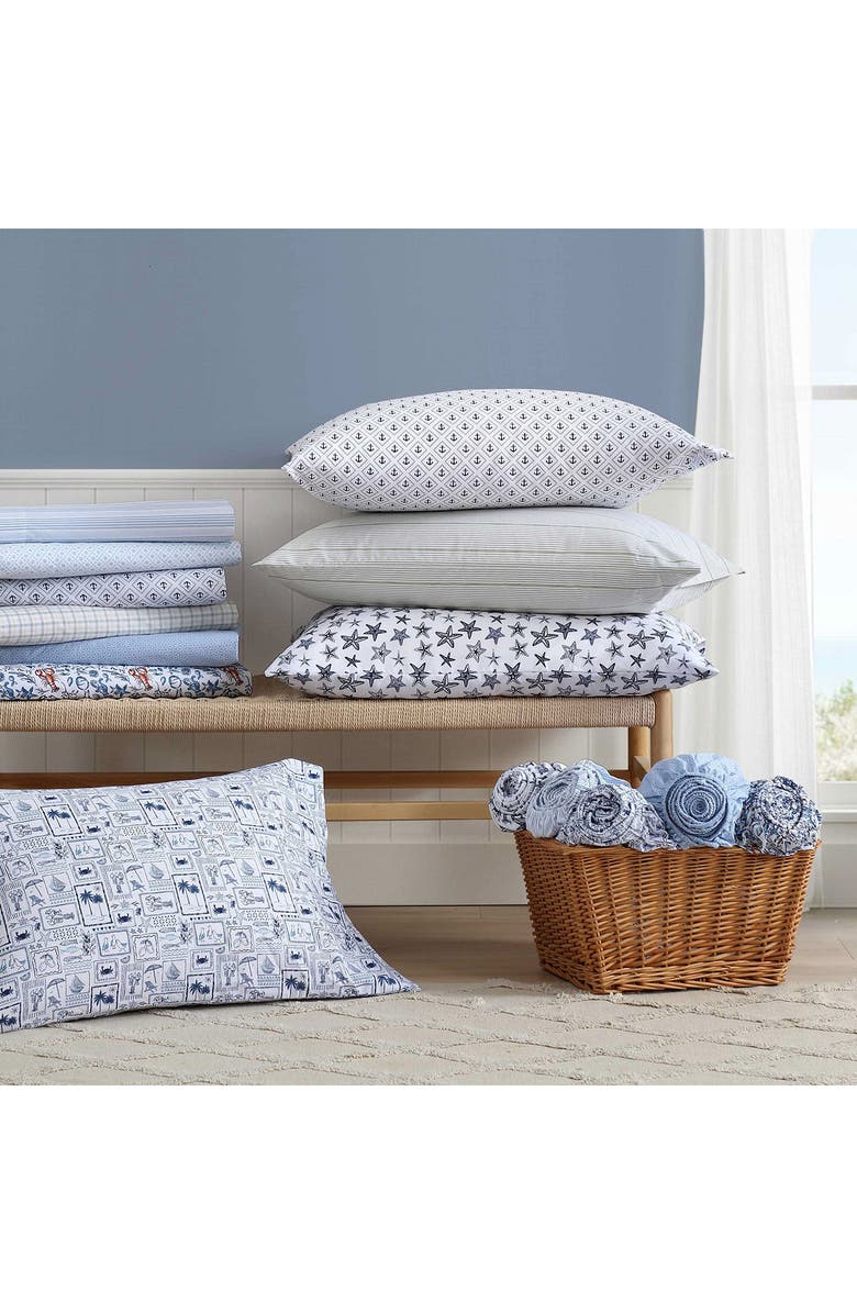 Nautica Geo Floral 200 Thread Count Cotton Percale Sheet Set, Alternate, color, 