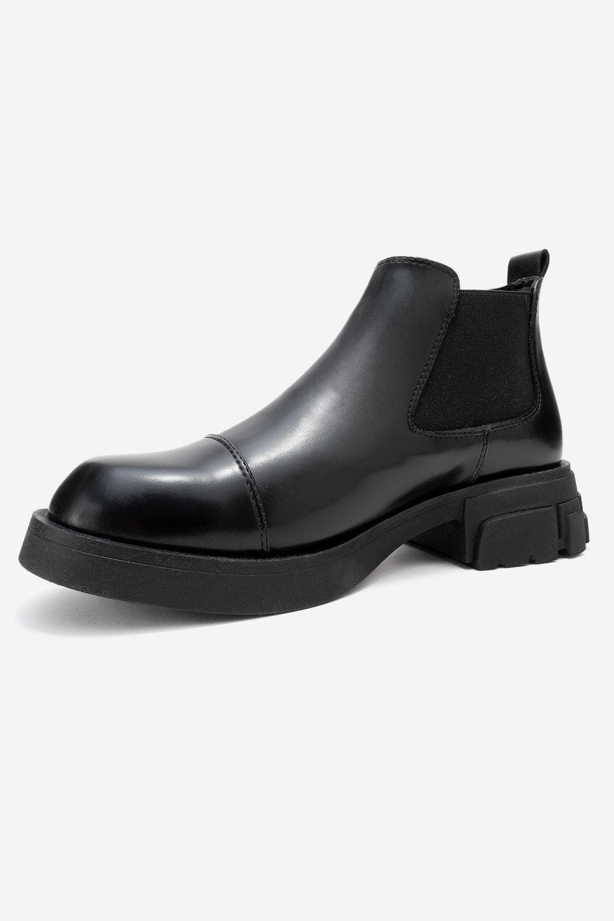 Prologue Shoes Cafune Patent Platform Boot, Alternate, color, Black Patent Faux Leather