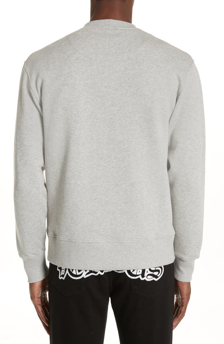 VERSUS Versace Appliqué Lion Logo Sweatshirt, Alternate, color, 