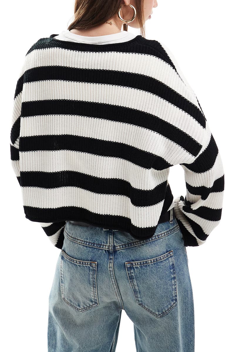 Miss Selfridge Stripe Oversize Sweater, Alternate, color,