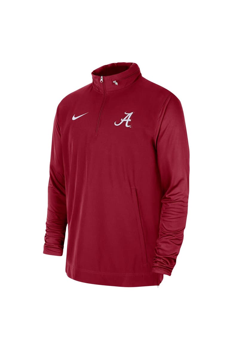 Men's Nike Crimson Alabama Crimson Tide 2023 Coach Half-Zip Hooded Jacket, Alternate, color, Crimson