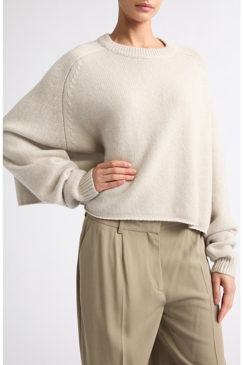 Karine Oversize Raglan Sleeve Cashmere Sweater, Alternate, color, OYSTER