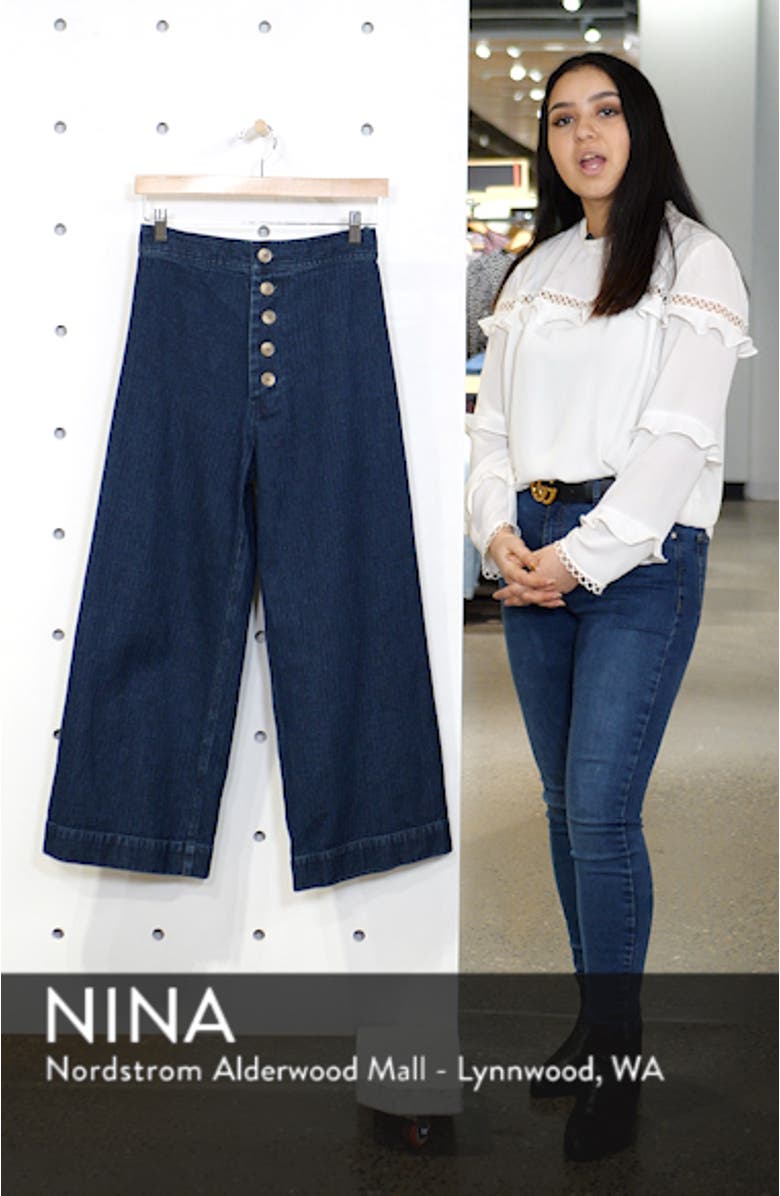 Sailor High Waist Crop Wide Leg Jeans, sales video thumbnail