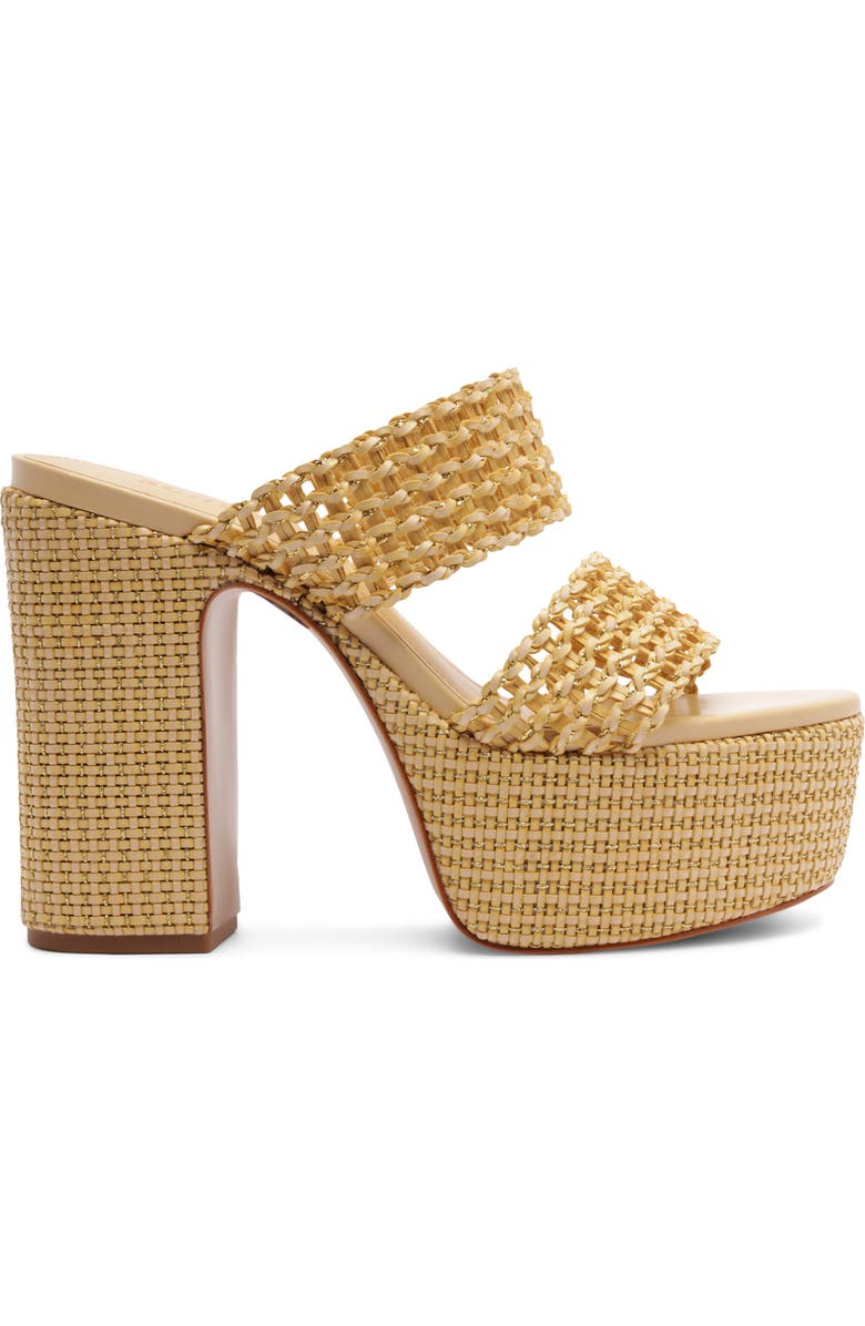 Schutz Aberdeen Platform Sandal, Alternate, color, Beige