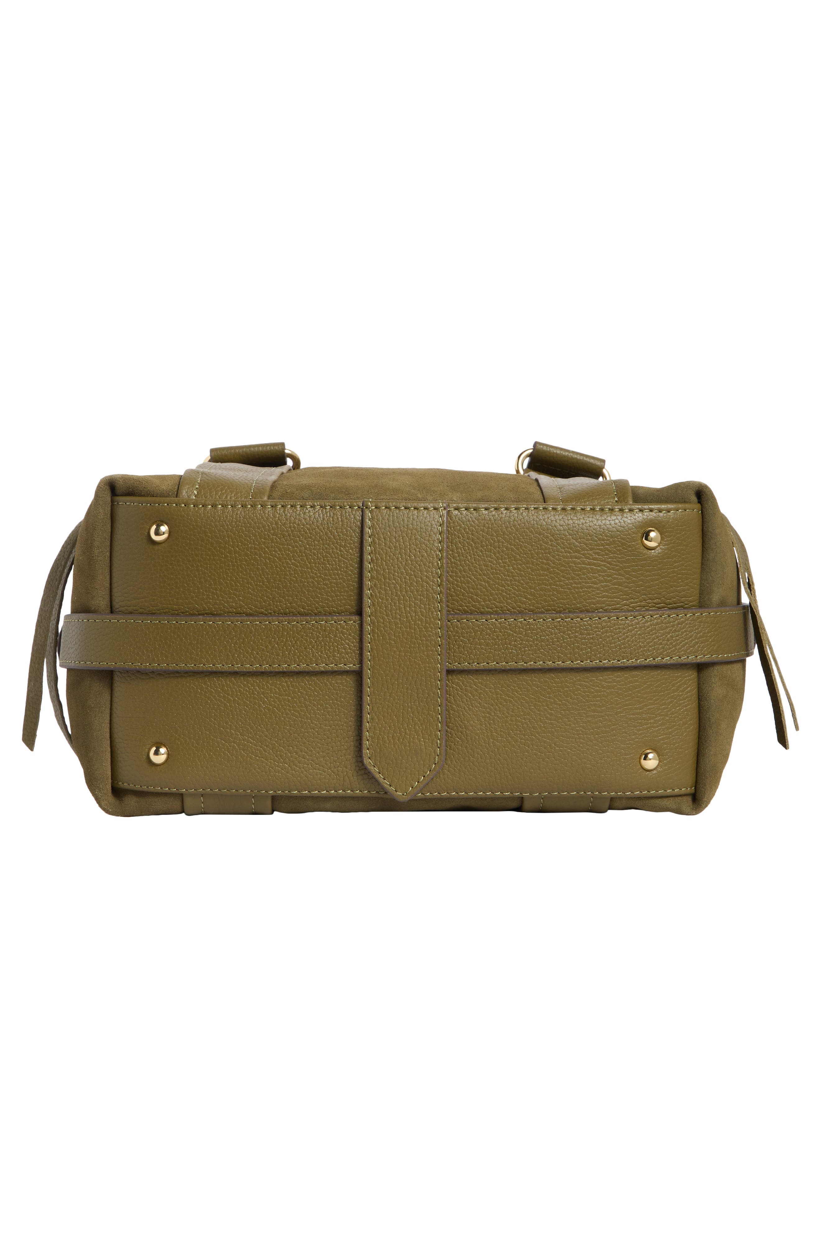 AIMEE Sierra Satchel Bag, Alternate, color, Kelp Suede