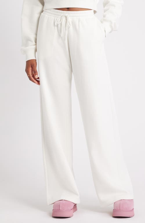 Bp. Wide Leg Fleece Pants In White