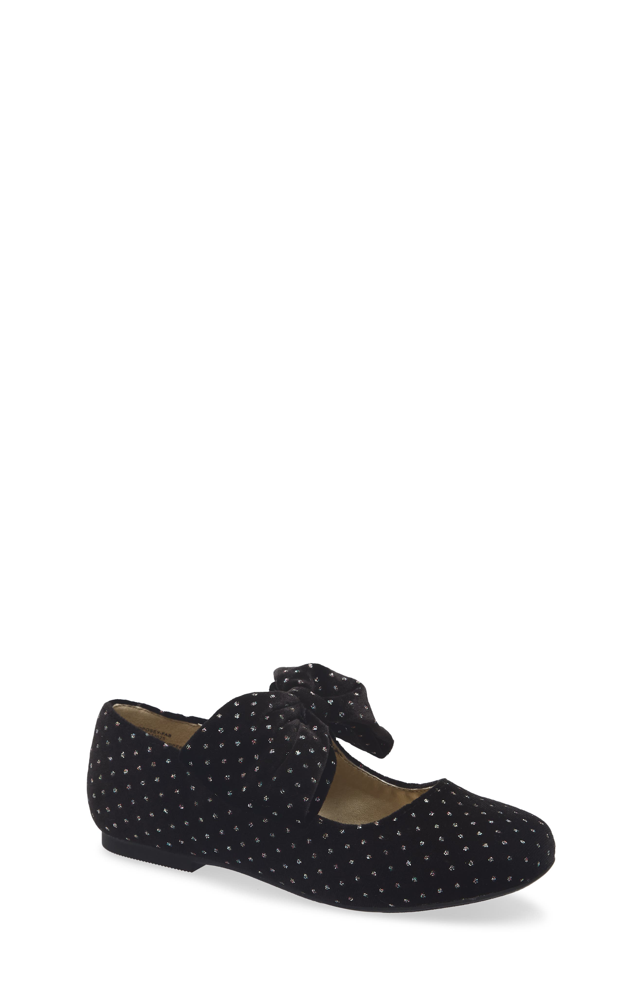 Nordstrom Kids' Posey Bow Mary Jane Flat, Main, color, Black