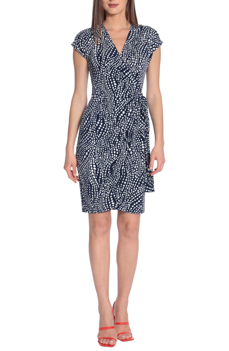 Maggy London Matte Jersey Wrap Dress, Main, color,