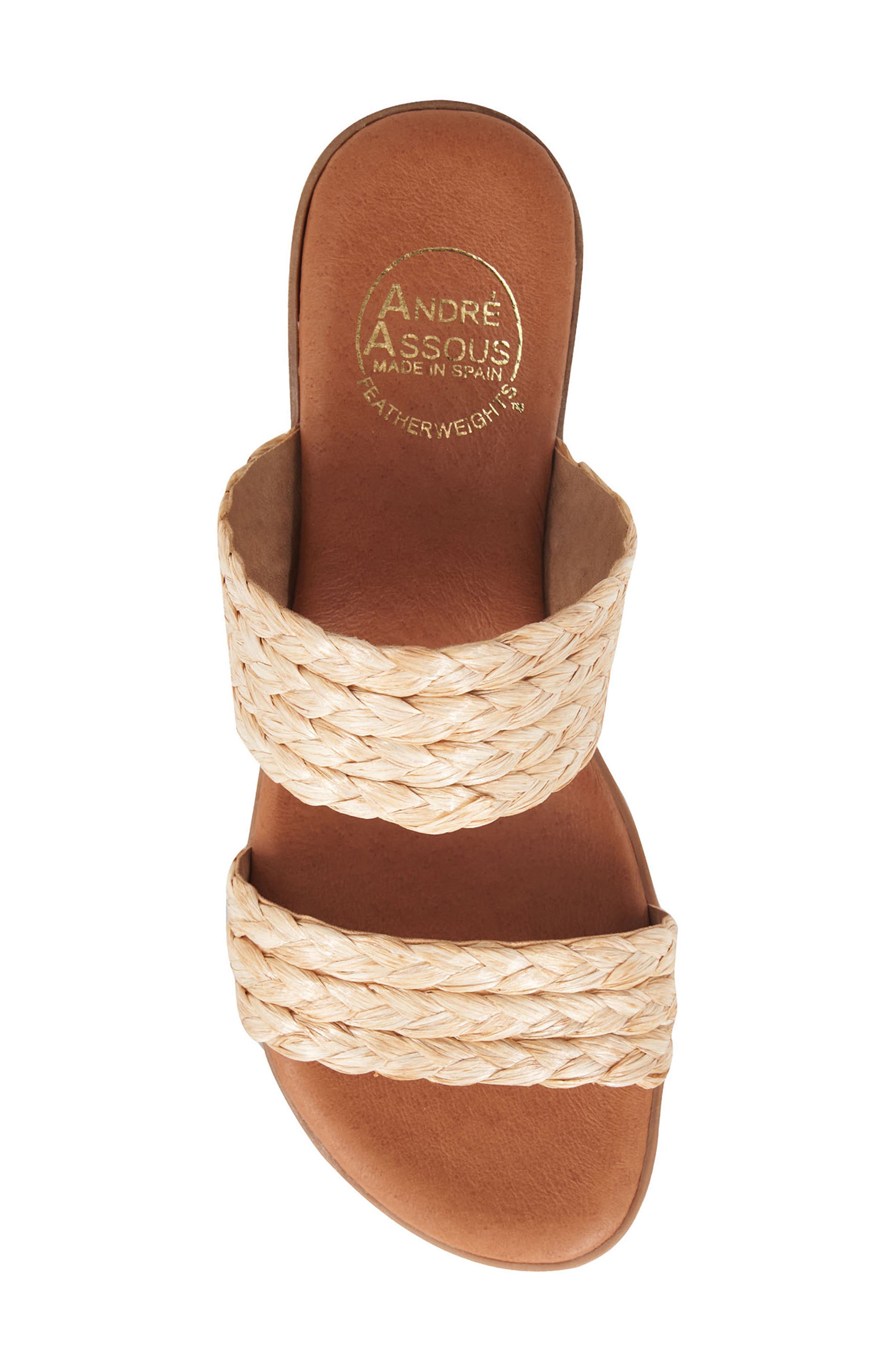 Narice Raffia Slide Sandal, Alternate, color, BEIGE