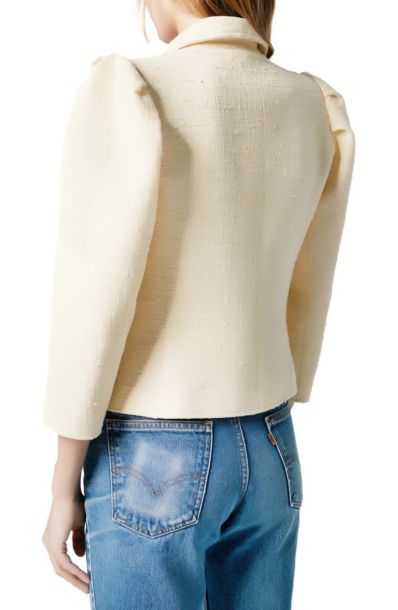 Smythe Double Breasted Cotton Blend Tweed Jacket, Alternate, color,