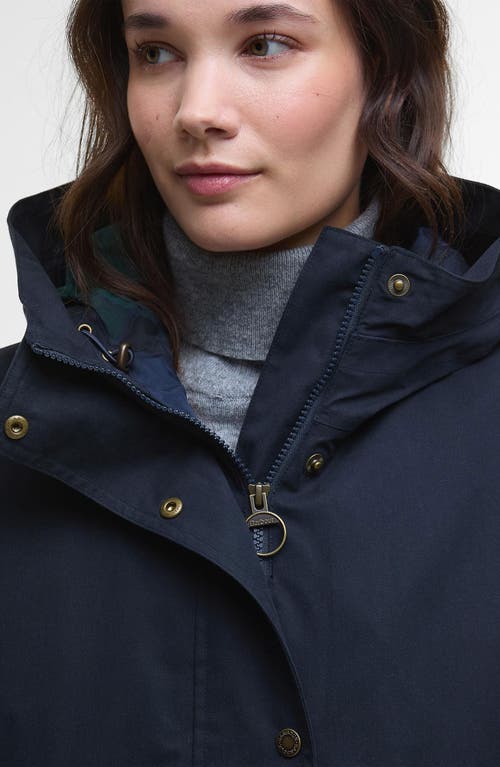 Barbour Bamburgh Hooded Waterproof Jacket In Blue