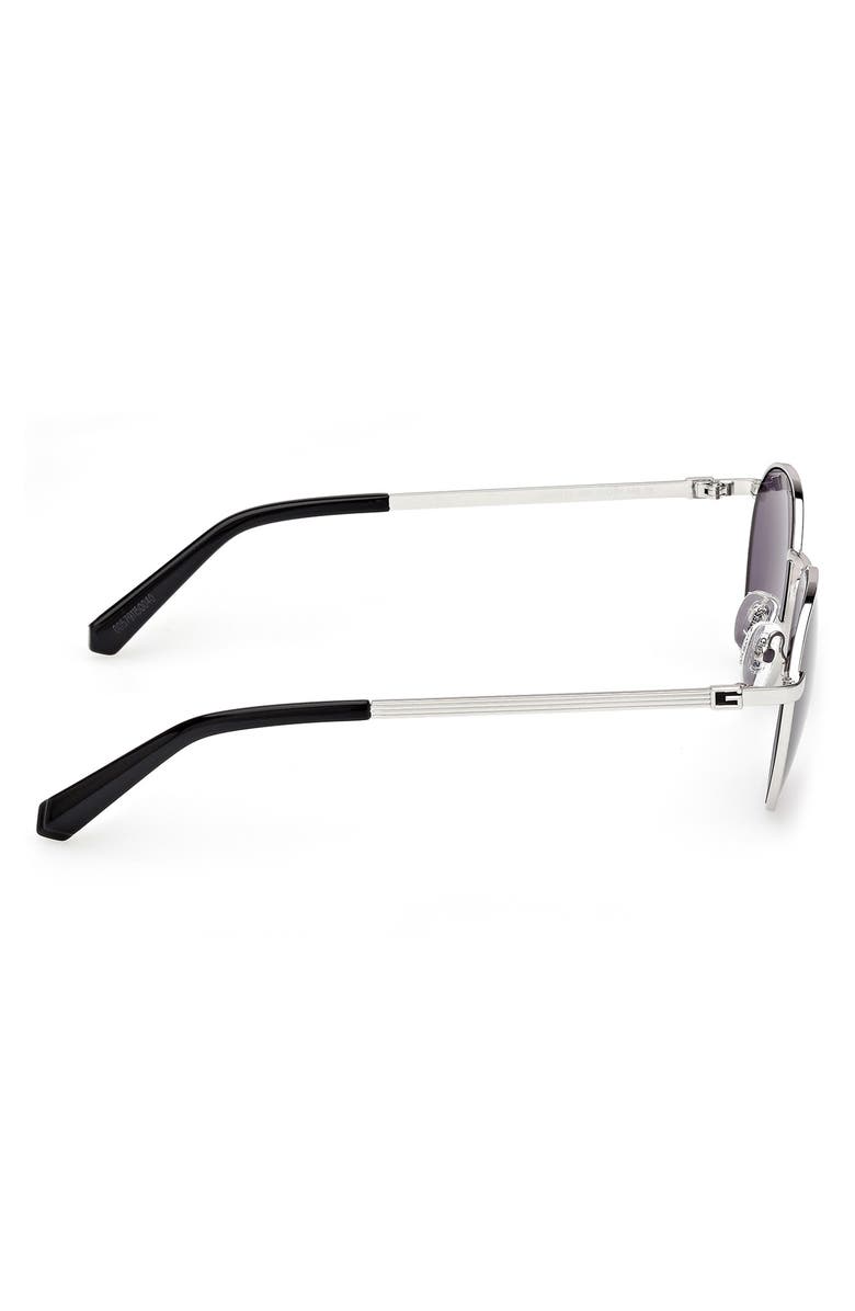 GUESS Round Sunglasses, Alternate, color, Shiny Light Nickeltin / Violet