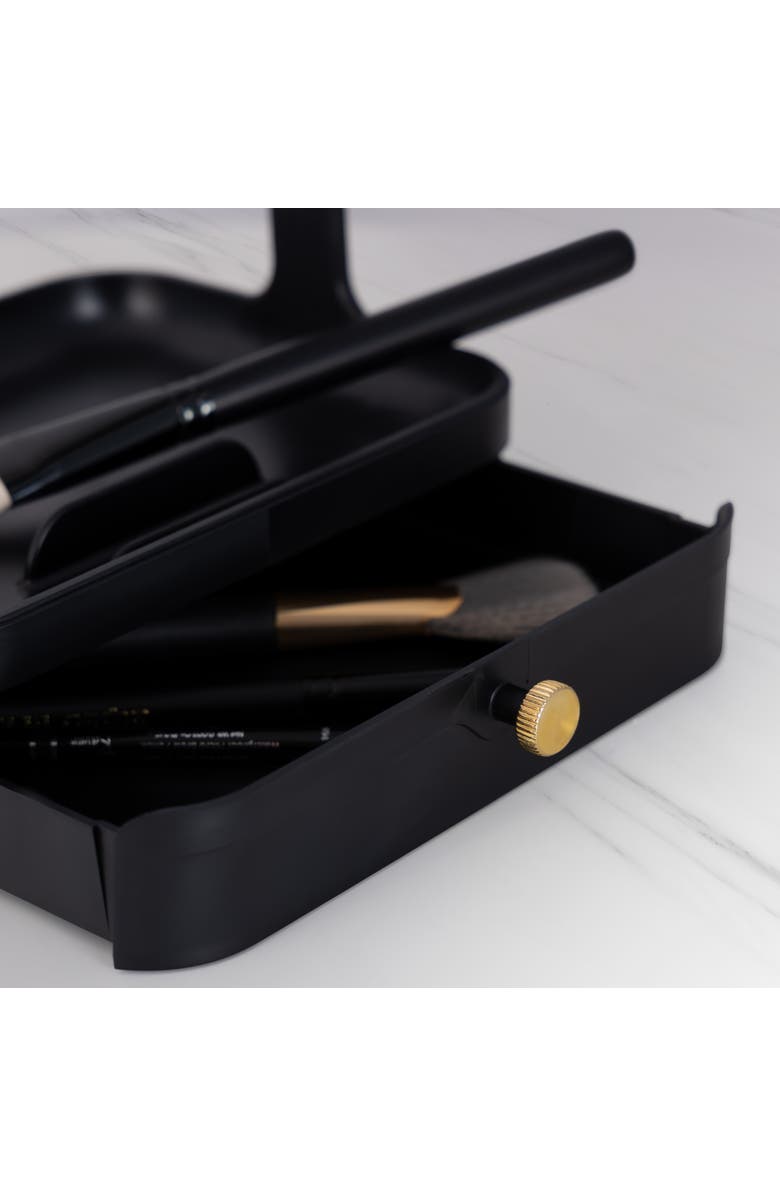 Zadro Back-to-School LED Lighted Makeup Mirror with Tray & Drawer, Alternate, color, Black