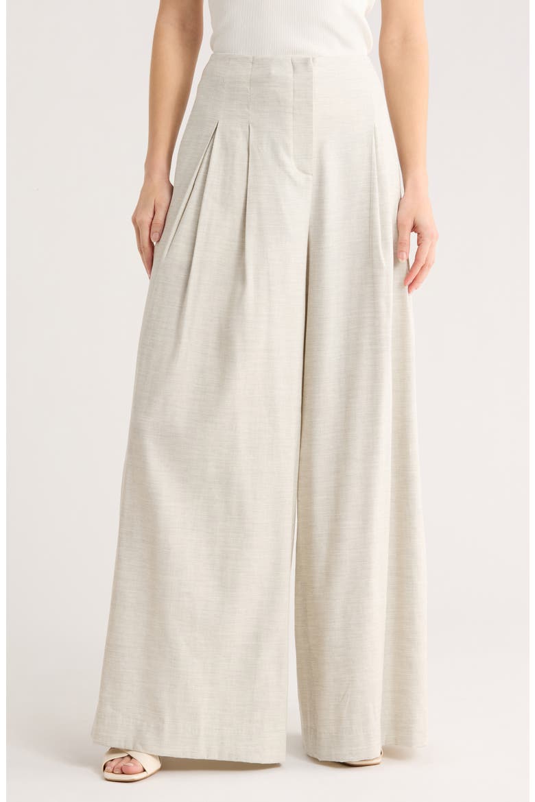 Drew Linen Blend Pants, Main, color, GREY/ IVORY