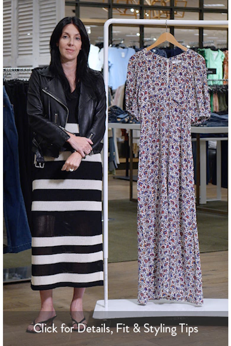 Puff Sleeve Empire Waist Maxi Dress video