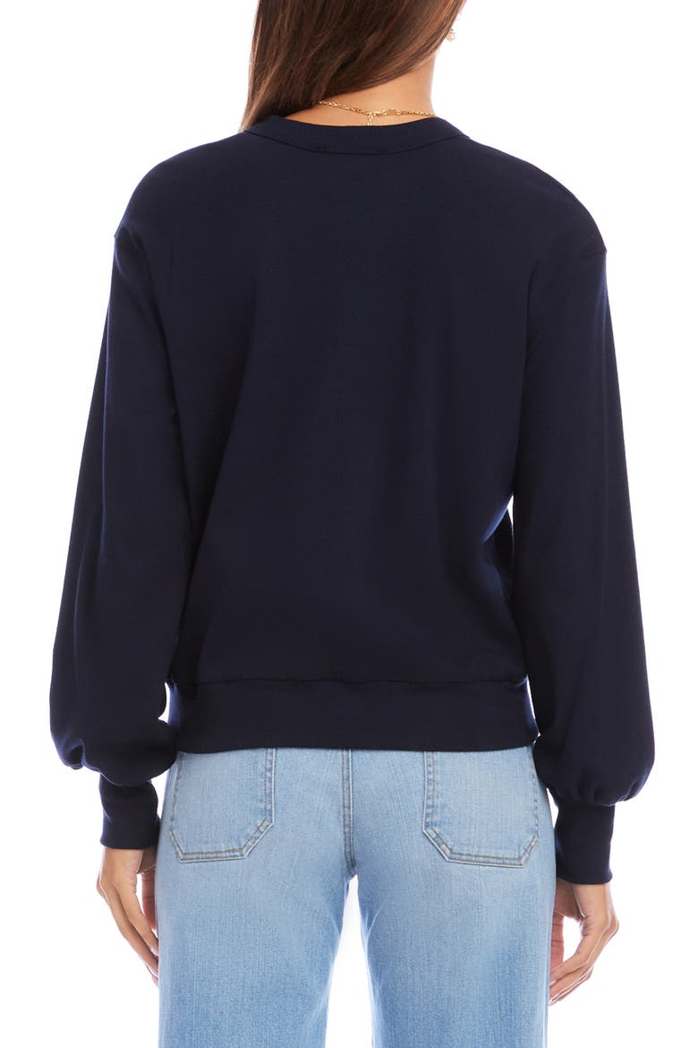 Rib Trim Sweatshirt, Alternate, color, NAVY
