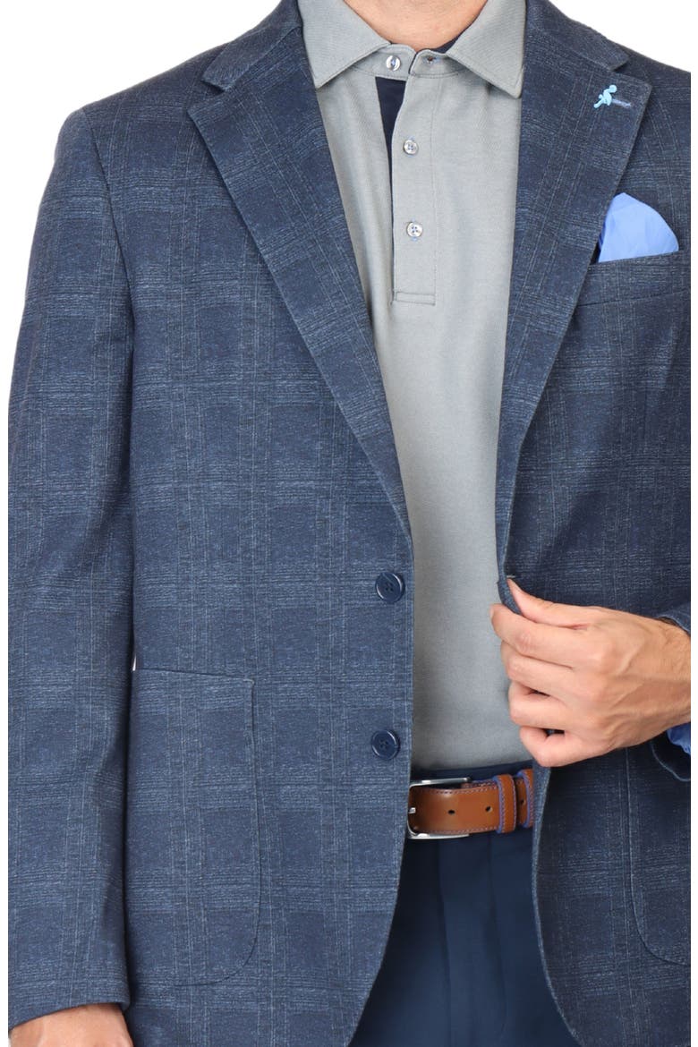 Unconstructed Shadowplaid Sport Coat, Alternate, color, NAVY