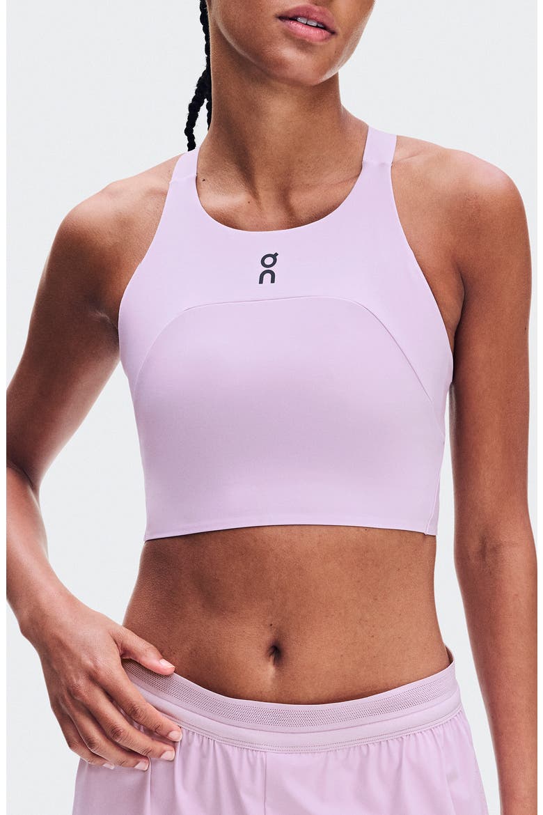Performance Crop Sports Bra, Main, color, FOXGLOVE