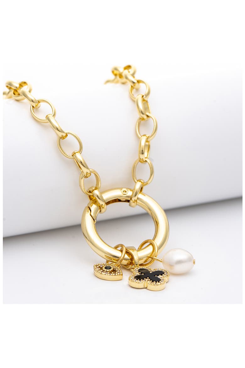 Assorted Charm Pendant Necklace, Alternate, color, ONYX