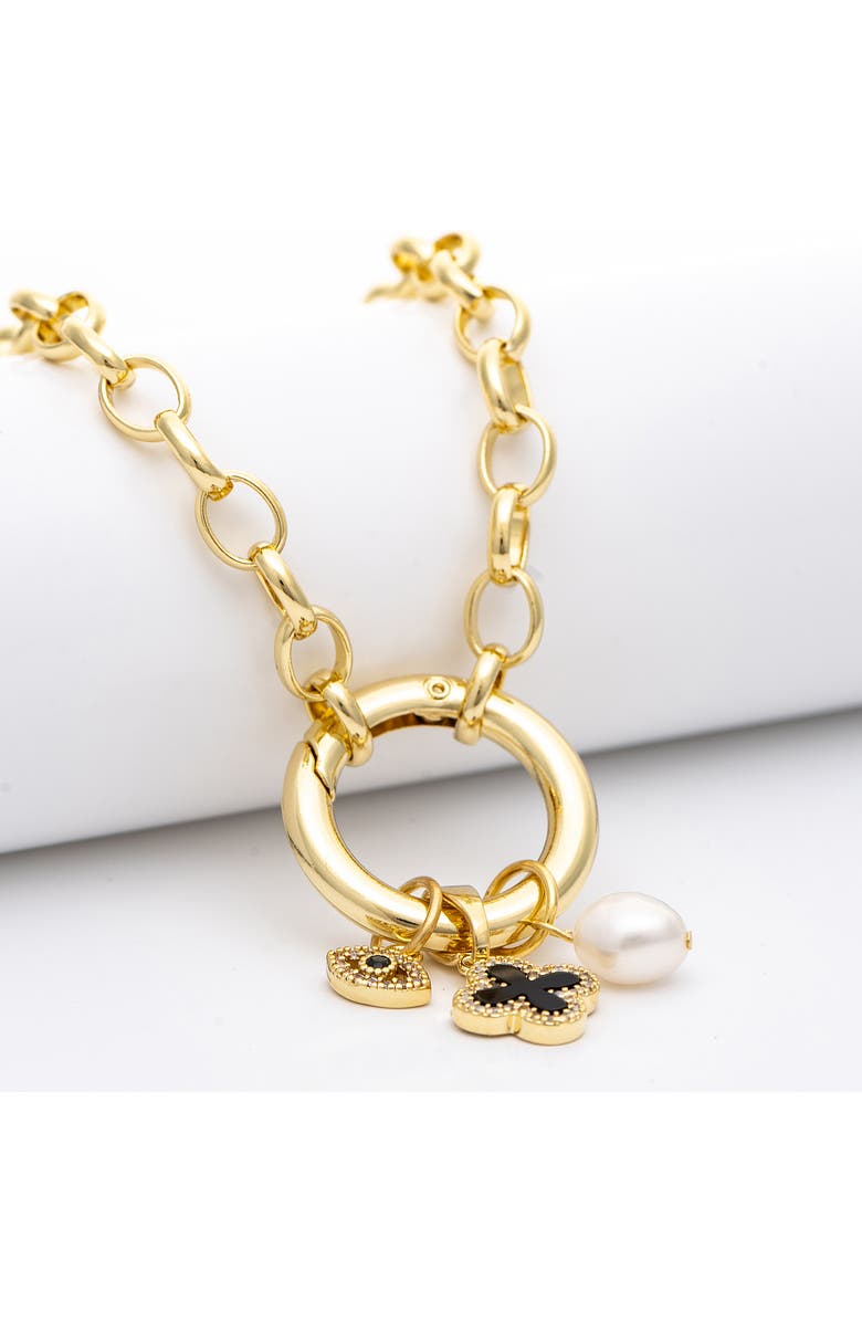 RIVKA FRIEDMAN Assorted Charm Pendant Necklace, Alternate, color, Onyx