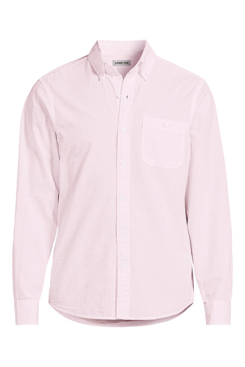 Long Sleeve Seersucker Shirt, Alternate, color, Sea Salt Pink Stripes