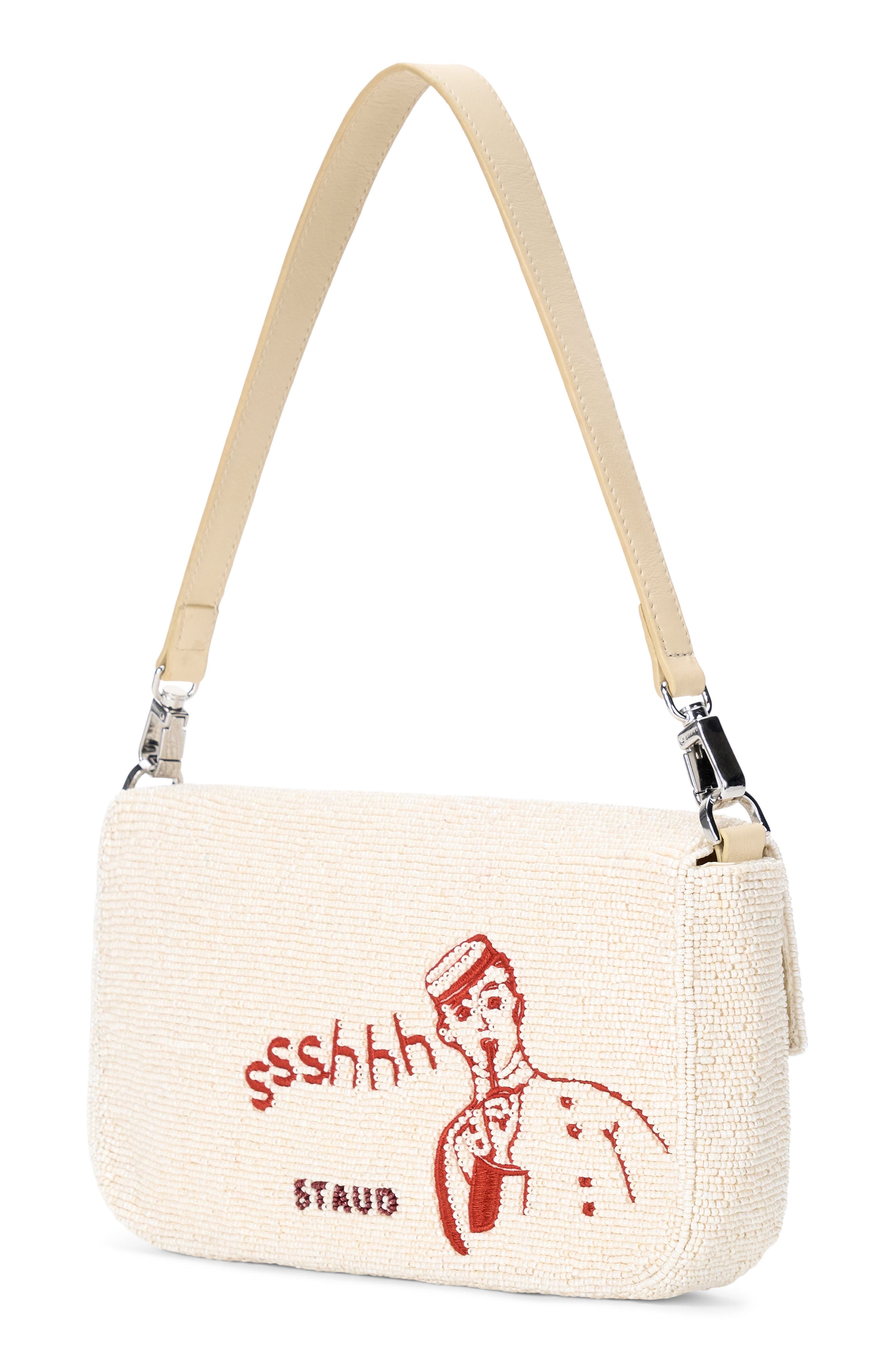 STAUD Timmy Beaded Convertible Shoulder Bag, Alternate, color, Do Not Disturb