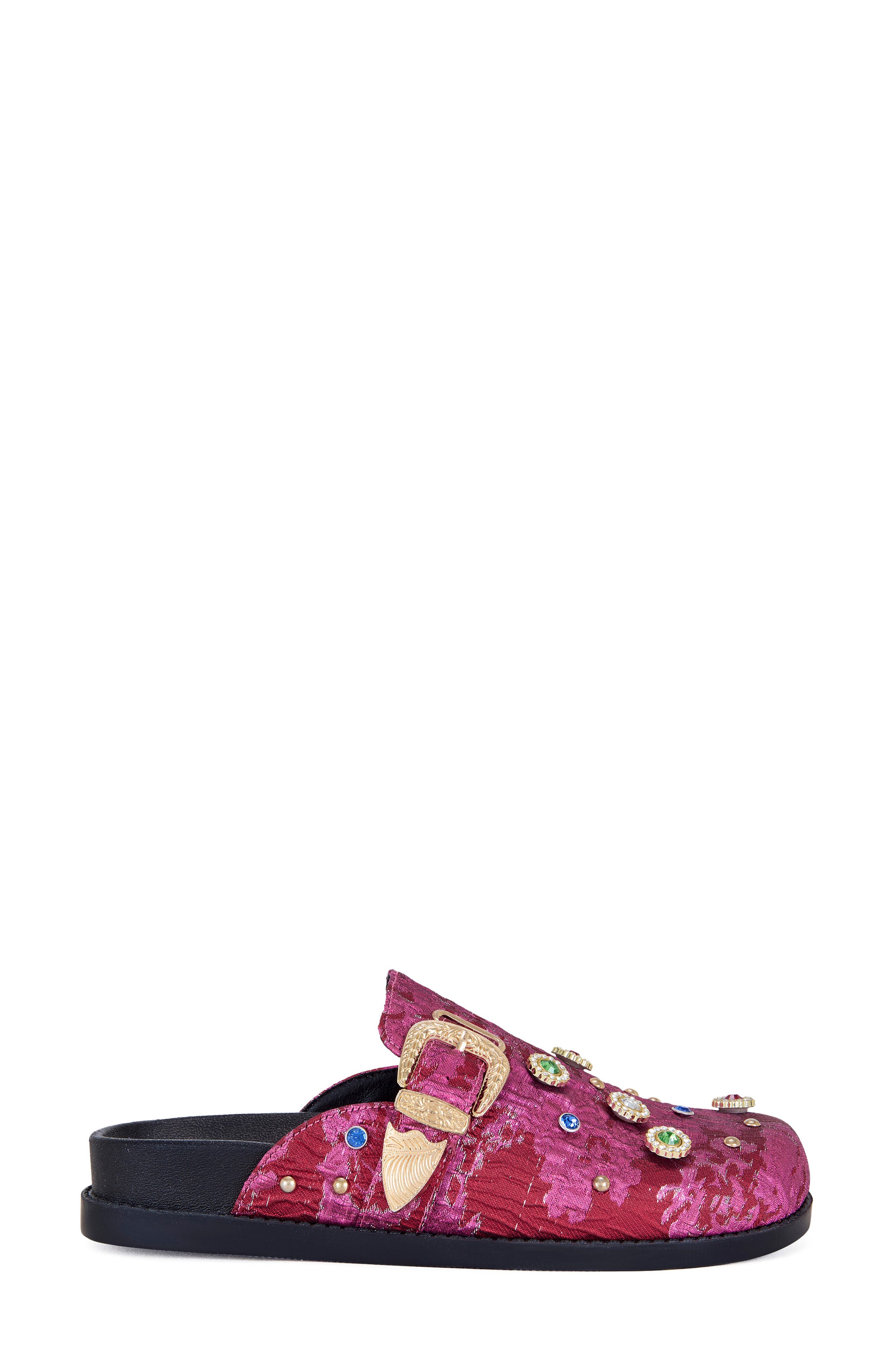 AZALEA WANG Quinby Studded Clog, Alternate, color, Red