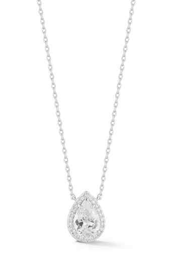 Pear Cubic Zirconia Pendant Necklace