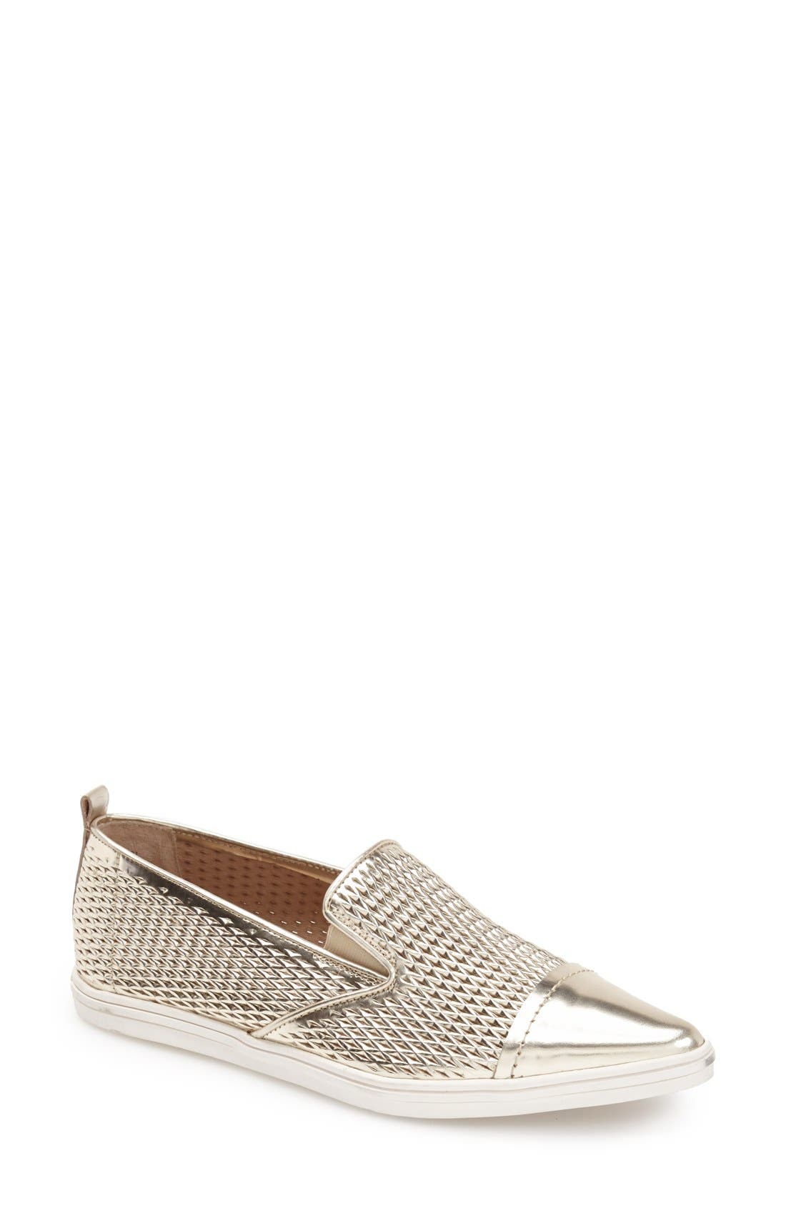 'Chandler' Pointy Toe Leather Sneaker, Main, color, IVORY
