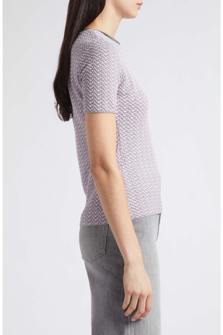 Geometric Jacquard Jersey Tee, Alternate, color, LILAC