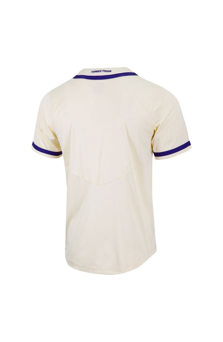 Nike Men's Nike Natural TCU Horned Frogs Replica Baseball Jersey, Alternate, color, 
