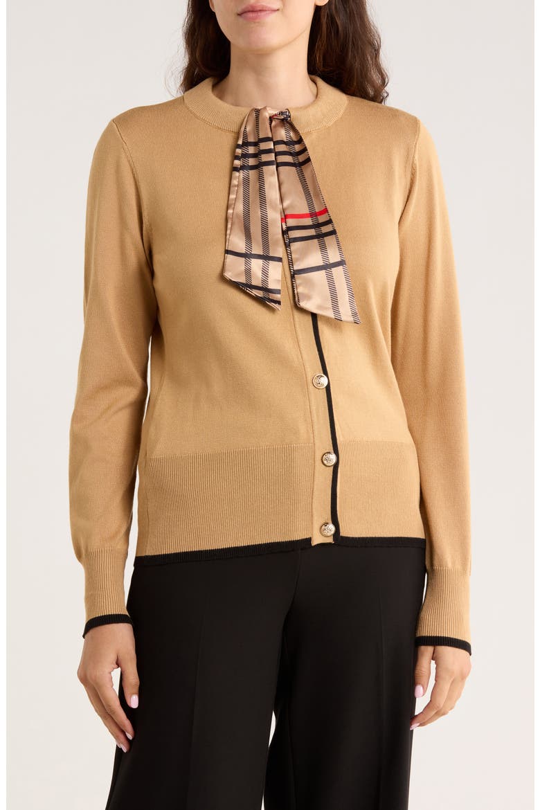 Nora Scarf Cardigan, Main, color, ICED COFFEE