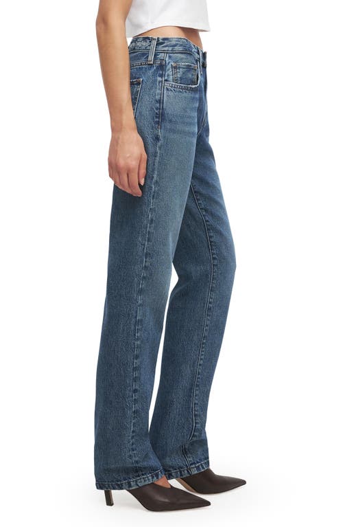 Favorite Daughter The Mikaela Low Rise Slim Straight Leg Jeans In Blue