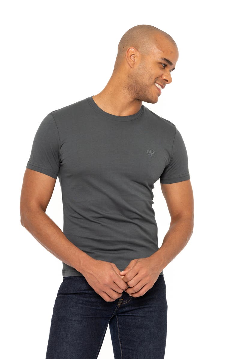 VELLAPAIS Amiens Crewneck Cotton T-Shirt, Alternate, color, Grey