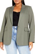 City Chic Clea One-Button Blazer