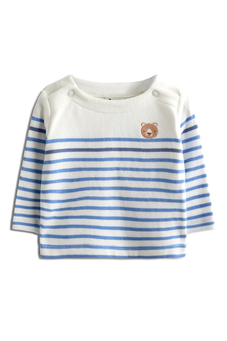 Bear Stripe Top & Leggings Set, Main, color, CREAM